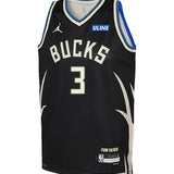 Youth Jordan 2022 Statement Edition Myles Turner Milwaukee Bucks Swingman Jersey-front