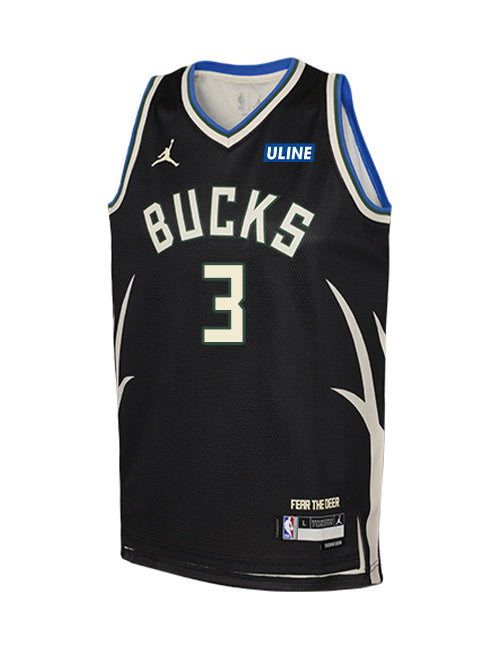 Youth Jordan 2022 Statement Edition Myles Turner Milwaukee Bucks Swingman Jersey-front