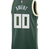Nike 2022 Icon Edition Nate Ament Milwaukee Bucks Swingman Jersey