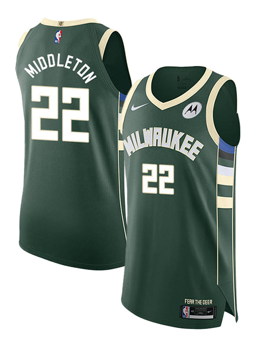 Nike 2022 Icon Edition Khris Middleton Milwaukee Bucks Authentic Jerse ...