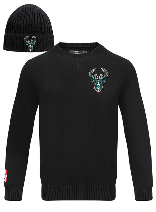 Pro Standard Milwaukee Bucks Sweater and Beanie Hat Box Set