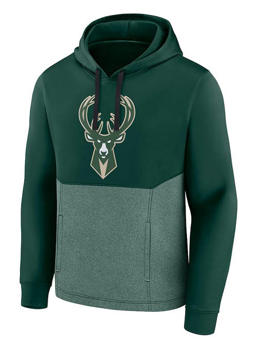 Fanatics Winter Camp Milwaukee Bucks Hooded Sweatshirt in Green - Front View