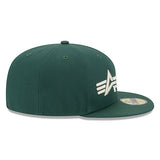 New Era Alpha Industries 59Fifty E1 Milwaukee Bucks Fitted Hat in Green - Right Side View