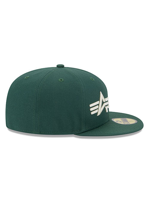 New Era Alpha Industries 59Fifty E1 Milwaukee Bucks Fitted Hat in Green - Right Side View