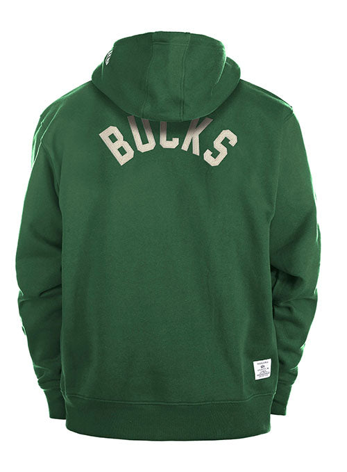 Alpha Shop Industries | Pro 1/4 Milwaukee Hooded New Bucks Era Bucks Zip Sweatshirt