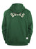 New Era Alpha Industries Milwaukee Bucks 1/4 Zip Hooded Sweatshirt in Green - Back View