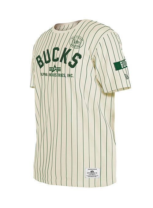 New Era Alpha Milwaukee Bucks Bucks Pro Industries T-Shirt Pinstripe Shop 
