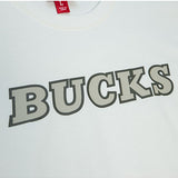 Mitchell & Ness '68 Energy Milwaukee Bucks T-Shirt in Cream - Zoom View Logo