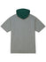 Mitchell & Ness HWC '93 Milwaukee Bucks Short Sleeve Hooded Sweatshirt in Grey and Green - Back View