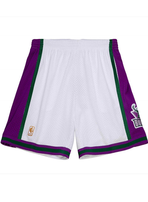 Milwaukee Bucks Mitchell & Ness Hardwood Classics Jumbotron Sublimated  Shorts - Purple