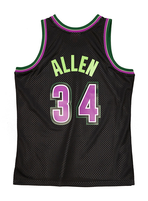 100% Authentic Ray Allen Mitchell & Ness 96 97 Bucks Jersey Size 44 L  Mens