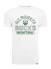 Sportiqe Davis Holton Milwaukee Bucks T-Shirt In White - Front View