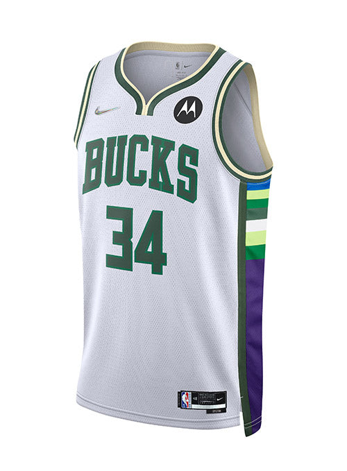 Nike 2020-21 City Edition Giannis Antetokounmpo Milwaukee Bucks Swingman Jersey / x Large