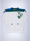 Pupil 3 Logos Milwaukee Bucks Crewneck Sweatshirt In White - Front View