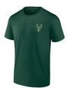 Fanatics For The Team Milwaukee Bucks T-Shirt In Green - Front View