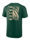 Fanatics For The Team Milwaukee Bucks T-Shirt In Green - Back View
