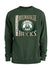 New Era French Terry M Ball Green Milwaukee Bucks Crewneck Sweatshirt - Front View