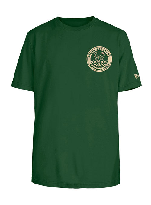 Men's New Era Fish n' Hook Green Milwaukee Bucks T-Shirt | Bucks Pro Shop