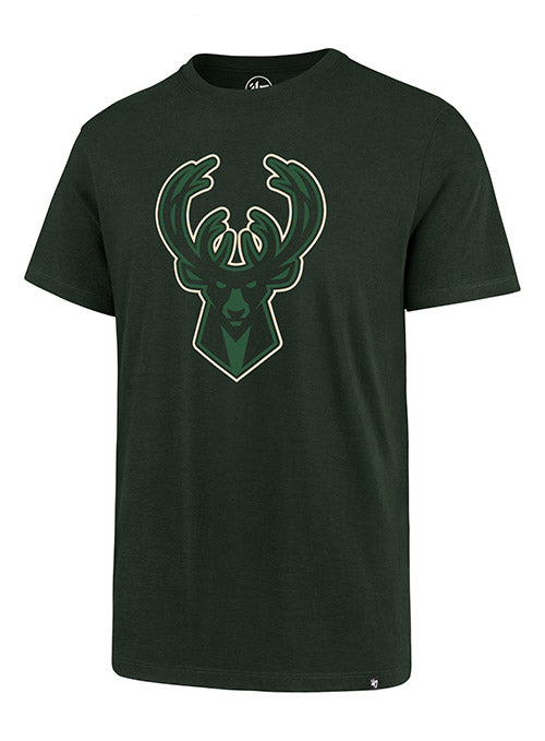 '47 Brand Pop Imprint Milwaukee Bucks T-Shirt In Green - Front View