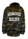 Big & Tall Fanatics Camouflage Wordmark Milwaukee Bucks Hooded Sweatshirt