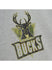 Mitchell & Ness HWC Ghost Camouflage Milwaukee Bucks Hooded Sweatshirt In Grey - Zoom View On Front Graphic