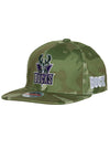 Mitchell & Ness HWC Ghost 90s Milwaukee Bucks Flex Hat In Green - Angled Front Left View