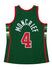 Mitchell & Ness HWC 1983 Sidney Moncrief Milwaukee Bucks Swingman Jersey In Green, Red & White - Back View