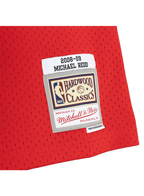 Mitchell & Ness 2008 Michael Redd Milwaukee Bucks Swingman Jersey In Red - Zoom View On Left Hip Tag