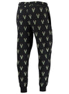 The Wild Collective All Over Print Icon Milwaukee Bucks Jogger Pant In Black - Back View