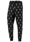 The Wild Collective All Over Print Icon Milwaukee Bucks Jogger Pant In Black - Front View