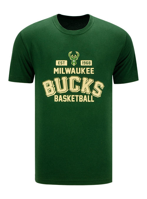 Men's New Era Hunter Green Milwaukee Bucks 2021/22 City Edition Brushed  Jersey T-Shirt
