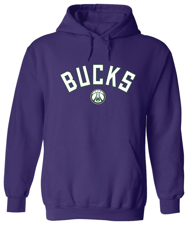 Item Of The Game Wordmark Ball Purple Milwaukee Bucks Hooded Sweatshirt