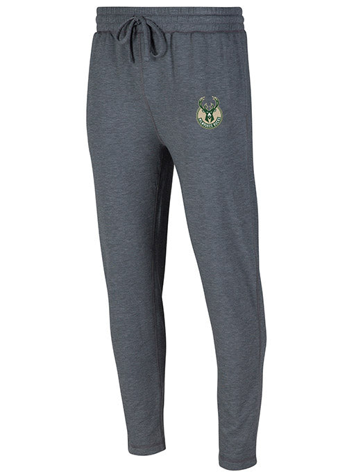 Concepts Sport Powerplay Lounge Milwaukee Bucks Pant In Grey - Front View