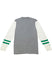 Mitchell & Ness HWC Chenille Milwaukee Bucks Cardigan Sweater In Grey, White & Green - Back View