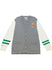 Mitchell & Ness HWC Chenille Milwaukee Bucks Cardigan Sweater In Grey, White & Green - Front View