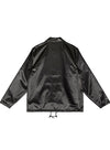 Mitchell & Ness Doodle Milwaukee Bucks Coaches Snap Jacket In Black - Back View