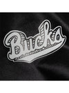 Mitchell & Ness Doodle Milwaukee Bucks Coaches Snap Jacket In Black - Zoom View On Front Graphic