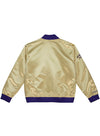 Mitchell & Ness HWC '93 Reverse Milwaukee Bucks Lightweight Varsity Jacket In Gold & Purple - Gold Back View
