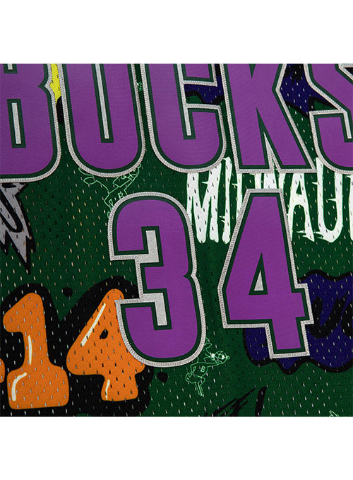 Mitchell and Ness NBA Slap Sticker Hornets Swingman Jersey Purple
