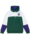 Mitchell & Ness Hardwood Classics 1993 Fusion 2.0 Milwaukee Bucks Hooded Sweatshirt In Green, White & Purple - Front View