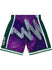 Mitchell & Ness Hyper Hoops Milwaukee Bucks Swingman Shorts In Purple & Green - Back View