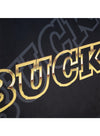 Mitchell & Ness Big Face 4.0 Milwaukee Bucks Tank In Black & Gold - Zoom View On Graphic