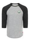 Sportiqe Schwarber Ball Milwaukee Bucks 3/4 Sleeve T-Shirt In Grey And Black - Front View