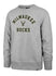 '47 Brand Headline Varsity Arch Milwaukee Bucks Crewneck Sweatshirt In Grey - Front View