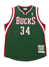 Mitchell & Ness HWC 2013 Giannis Antetokounmpo Milwaukee Bucks Authentic Jersey In Green - Front View