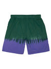 Mitchell & Ness HWC 90's Tie Dye Milwaukee Bucks Shorts In Green & Purple - Back View