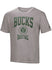 Starter Scout Graphic Milwaukee Bucks T-Shirt In Grey & Green - Front View