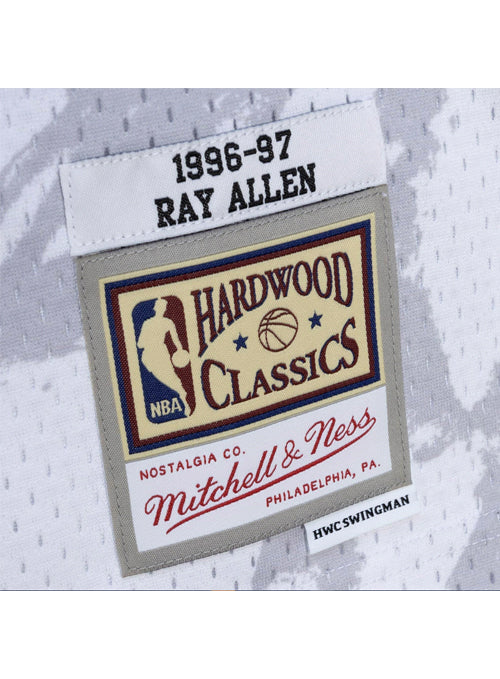 Mitchell & Ness Team Marble Ray Allen Milwaukee Bucks Swingman Jersey / x Large