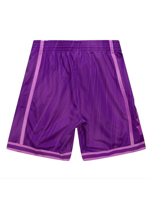 Mitchell & Ness HWC '93 Monochrome Milwaukee Bucks Swingman Shorts In Purple - Back View