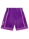 Mitchell & Ness HWC '93 Monochrome Milwaukee Bucks Swingman Shorts In Purple - Front View